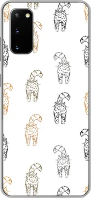 Produktbild von MuchoWow® Handyhülle Schutzhülle Hülle für Telefoonhoesje Samsung Galaxy S20 Muster - Kätzchen - Katze - Pastell - Mädchen - Kinder - Kind Silikon Softcase Handy Hülle - Bild