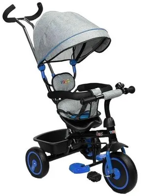 Produktbild von Toyz BUZZ Dreirad und Kinderwagen 2in1 - 102 x 101 x 49 cm - Marineblau