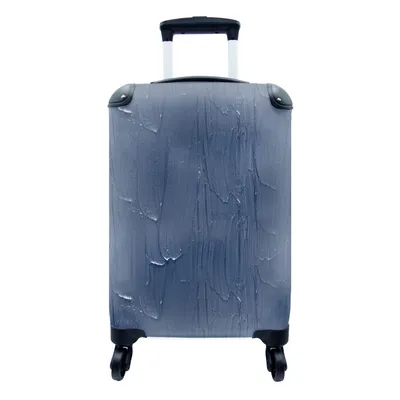 Produktbild von MuchoWow® Koffer Handgepäck Trolley Rollkoffer Kleine Reisekoffer mit 4 Rollen - Farbe - Muster - Blau - Cabin Size < 55x40x23 cm & 55x40x20 cm - Fotokoffer - Kabinenkoffer - Boardgepäck - Reise-Box - Reisekoffer - Reisegepäck - Koffer mit Bild - Trolley für Kinder