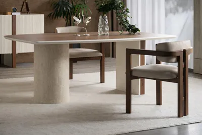 Obrázok produktu pre Elegantný jedálenský stôl s 2 stoličkami z MDF pre moderné jedálne
