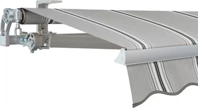 Produktbild von SOLUNA Gelenkarmmarkise Concept 4x2 Stoff Dessin A131 Gestell Silber E6EV1 eloxiert Antrieb links inkl. Kurbel
