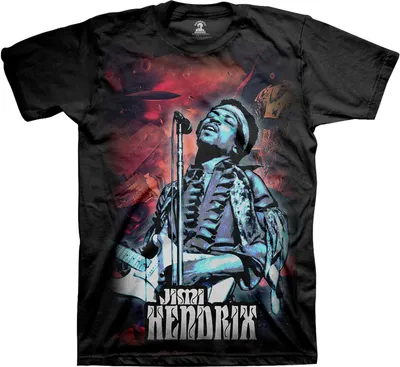 Produktbild von Jimi Hendrix - T-Shirt für Herren/Damen Uni RO5694 (XL) (Schwarz)