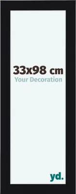 Produktbild von Bilderrahmen, 33x98 cm, Schwarz Hochglanz, MDF, Como