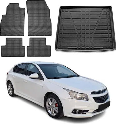 Image de Tapis de sol & bac de coffre Set pour Chevrolet Cruze 5 portes 2011-2016 Caoutchouc TPE