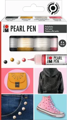 Image de Marabu peinture pour perles Pearl Pen set de 4 couleurs assorties