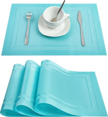 Zdjęcie produktu dla Podkładka Mata Kuchenna Na Stół Pod Talerze 30X45 Cm Americano Turkus