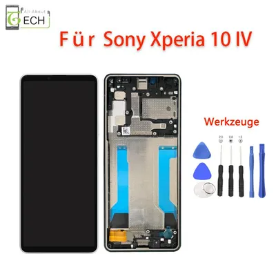 Produktbild von Original Sony Xperia 10 IV LCD Display mit Rahmen Bildschirm Touchscreen