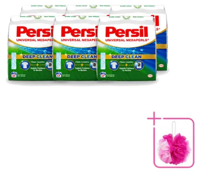 Produktbild von 6 x Persil Universal Megaperls Waschmittel für weiße und bunte Wäsche - Sparpackung - 6 Stücke