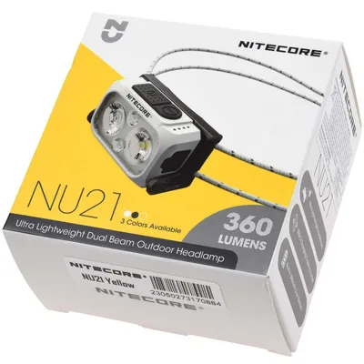 Produktbild von Nitecore NU21 LED Kopflampe, Stirnlampe, Headlamp, USB-C, max. 360 Lumen gelb