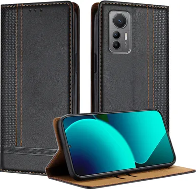 Obrázek produktu pro Pouzdro pro Xiaomi 12 Lite kožené flipové pouzdro s funkcí stojánku černé