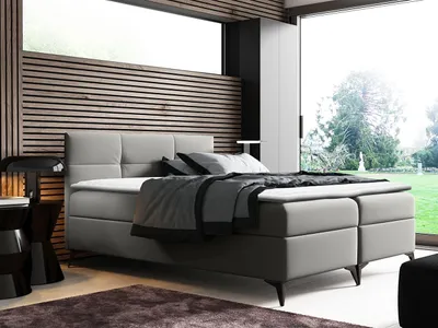Obrázok produktu pre Americká manželská posteľ 180x200 MERCHE - šedá  + topper ZDARMA