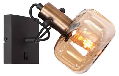 Produktbild von Wandleuchte - bronze - Glaslic - glas metall - designlampe - E27 - 3864BR - Steinhauer