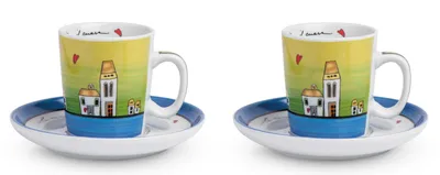 Image de Egan LE CASETTE Set de 2 tasses à café bleues 100 ml