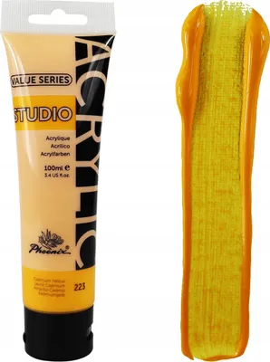 Produktbild von Künstlerische Kadmiumgelb-Acrylfarbe Phoenix 223 Kadmiumgelb 100ml