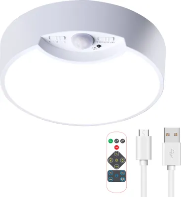 Produktbild von INF Wiederaufladbares LED-Nachtlicht mit Bewegungsmelder für Schrank, Treppe, Flur, Garage Weiß
