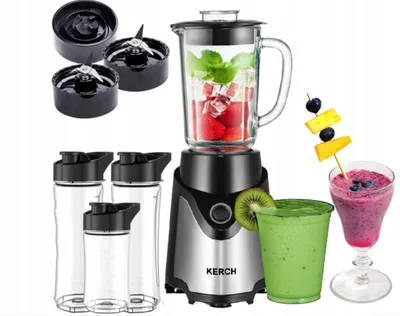 Obrázek produktu pro Mixér Kerch Fit SB900, 900 W, s nádobou a třemi lahvemi