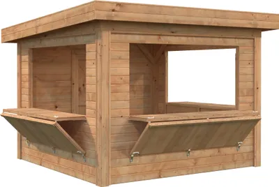 Produktbild von Marktstand Palmako Lenna 8,3 m² Set 306 300 x 300 cm tauchimprägniert braun