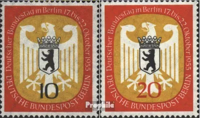 Produktbild von Briefmarken Berlin (West) 1955 Mi 129-130 (kompl.Ausg.) postfrisch Bundestag
