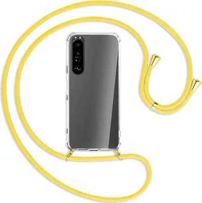 Produktbild von Handykette Backcover-Schutzhülle mit Band (Metall goldfarben) für Sony Xperia 1 III - gelb