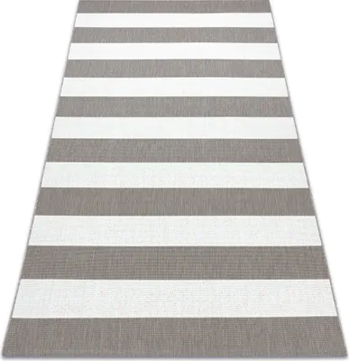 Obrázok produktu pre Koberec FLAT SISAL 48644686 Pruhy biela béžová sivá 120x170 cm