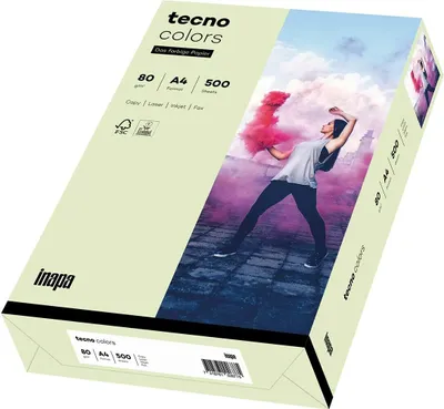 Image de tecno Papier multifonctions colors A4 80 g/qm vert clair 500 feuilles
