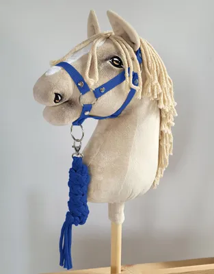 Produktbild von Hobby Horse Set: A3 Halfter + Strickleine - Blau