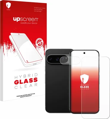Produktbild von upscreen Schutzglas für Google Pixel 9 Pro (Display+Kamera) Schutzfolie Panzer Folie Glas Display Schutz klar