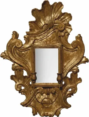 Produktbild von Casa Padrino Luxus Barock Spiegel mit Kerzenhalter Antik Gold H. 85 cm - Italy