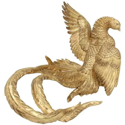 Produktbild von Engelnburg große Deko Phönix Goldfarben 68x40x42cm