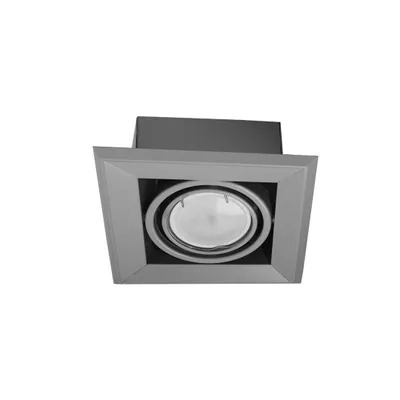 Imagen del producto de Foco empotrable cuadrado, color gris, 1xGU10 7W, marca Blocco Milagro