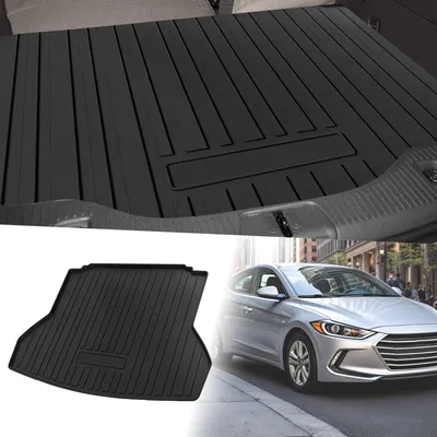 Produktbild von Flache Gesichtsladeflächen-Kofferraummatte Kofferraum-Laderaumkofferraummatte Vertikales Streifenmuster für Hyundai Elantra 2016-2020 Rutschfest