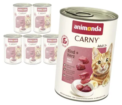 Produktbild von Animonda Carny Adult 6x400g Nassfutter für Katzen mit Rindfleisch und Herz