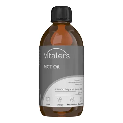 Image de Huile MCT naturelle Vitaler – 500 ml, végétalienne, complément alimentaire pour 1 mois, sans conservateurs