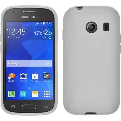 Produktbild von PhoneNatic Case kompatibel mit Samsung Galaxy Ace Style - weiß Silikon Hülle X-Style + 2 Schutzfolien