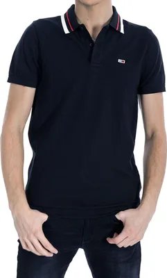 Produktbild von Tommy Jeans Herren Poloshirt CLASSICS TIPPED DM0DM09440-C87 Navy