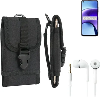 Produktbild von K-S-Trade Holster Schutz Hülle kompatibel mit Xiaomi Redmi Note 9T Gürteltasche Handy Hülle Tasche outdoor Seitentasche schwarz 1x + Kopfhörer