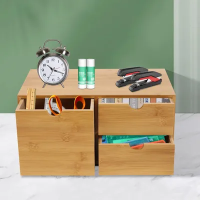 Immagine prodotto di Organizzatore da scrivania in bambù color legno