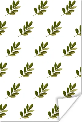 Produktbild von MuchoWow® Poster Blätter - Muster - Grün 20x30 cm - Papierdruck