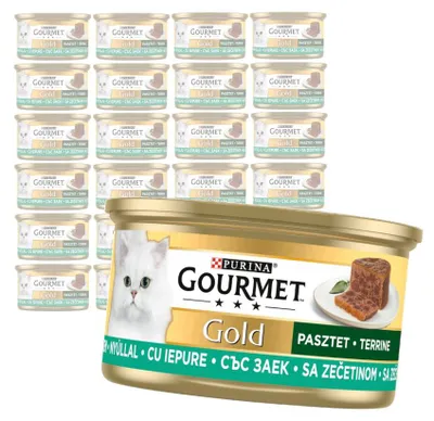 Zdjęcie produktu dla Purina Gourmet Gold Pasztet z Królikiem 24x85g Mokra Karma Dla Kota