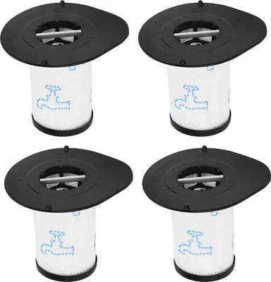 Four vacuum cleaner filters are arranged in a grid on a white background.
