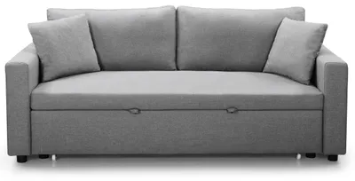 Image de MENZZO Canapé 3 places Convertible Saphir Tissu Gris Clair