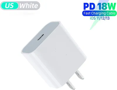 Immagine prodotto di 18w Pd Qc4.0 caricatore veloce testa di ricarica + 1m cavo dati ricarica veloce adattatore bianco