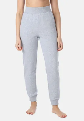 Produktbild von Bellivalini Sporthose Damen aus Baumwolle Jogginghose lang hohe Taille mit Taschen BLV50-209 (Melange, XS)