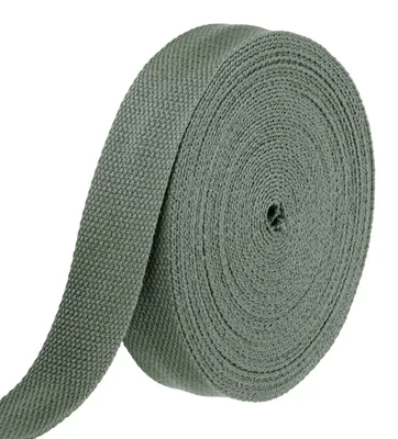 Katoenen Band 32 mm x 10 m, Polyester-Katoen, grau