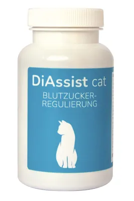 Produktbild von DiAssist Cat Ergänzungsfuttermittel: Blutzuckerregulierung für Katzen, Enthält Pep2Dia®, Fördert Wohlbefinden, Einfache Anwendung, 180 Tabletten