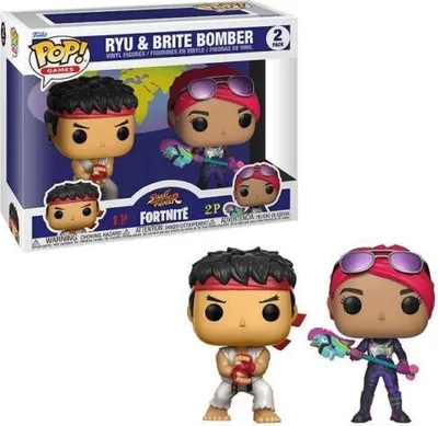 Image de FUNKO POP - Games - Fortnite x Street Fighter Ryu et Brite Bomber #2er Pack