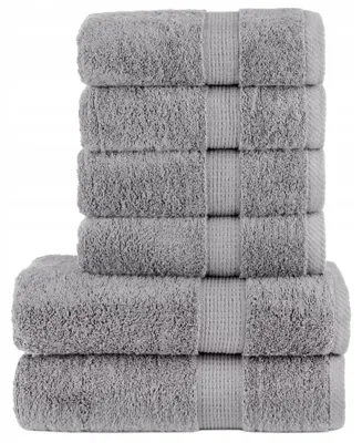 Produktbild von SOLUND Handtuch-Set Grau 100% Baumwolle 6 Stück
