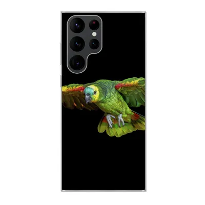 Produktbild von MuchoWow® Handyhülle Schutzhülle Hülle für Samsung Galaxy S22 Ultra Papagei - Vogel - Federn Silikon Softcase Handy Hülle - Abbildung