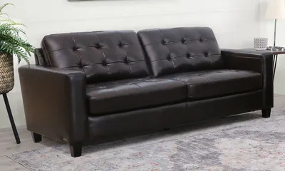 Immagine prodotto di Divano Chesterfield a 3 posti, rivestito in pelle, divano, poltrona, set di sedute, divani a 3 posti
