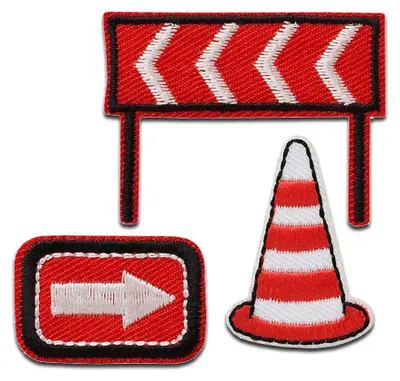 Obrázok produktu pre Vytvoriť Baustelle - nažehľovacia nášivka, nažehľovacia aplikácia, nášivky, záplaty, na nažehlenie, veľkosť: 3,6 x 4,8 cm